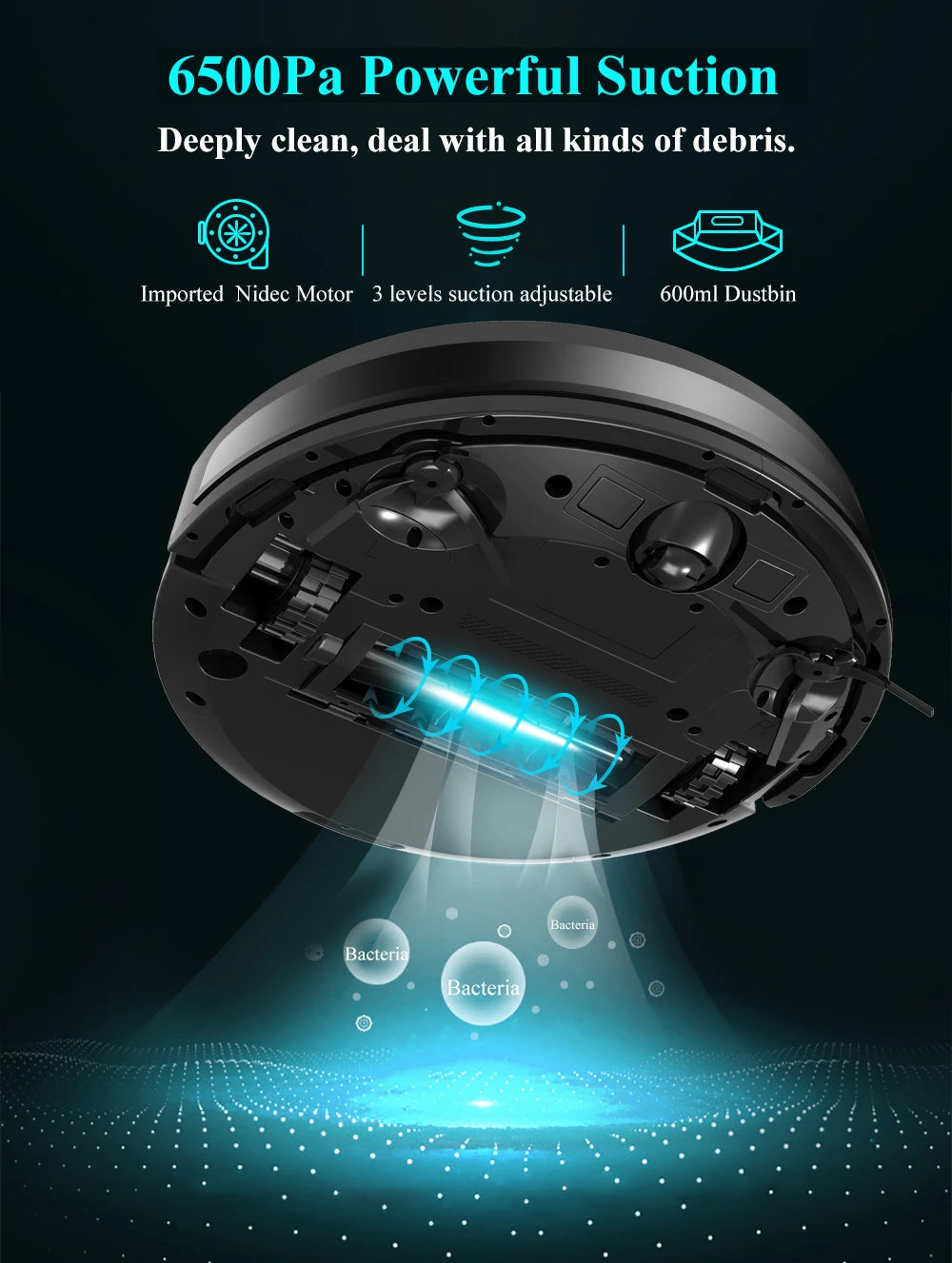 Smart Robot Vacuum Cleaner with Laser Navigation and Mapping