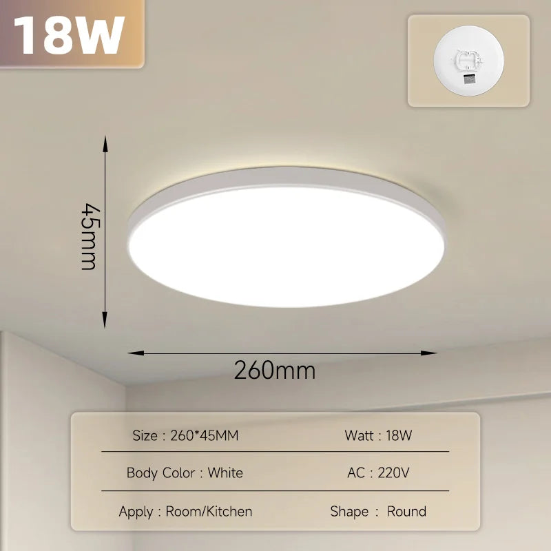 Ultra Thin LED Ceiling Light Waterproof for Living Room and Kitchen - Home Smart Direct