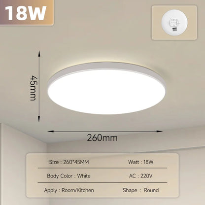 Ultra Thin LED Ceiling Light Waterproof for Living Room and Kitchen - Home Smart Direct