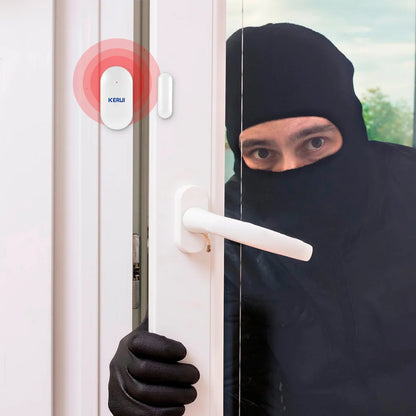 KERUI MC11 Door Sensor 433MHz Wireless Window Magnet Sensor Detector For W202 W181 Home Security Alarm System Burglar An-theft - Home Smart Direct