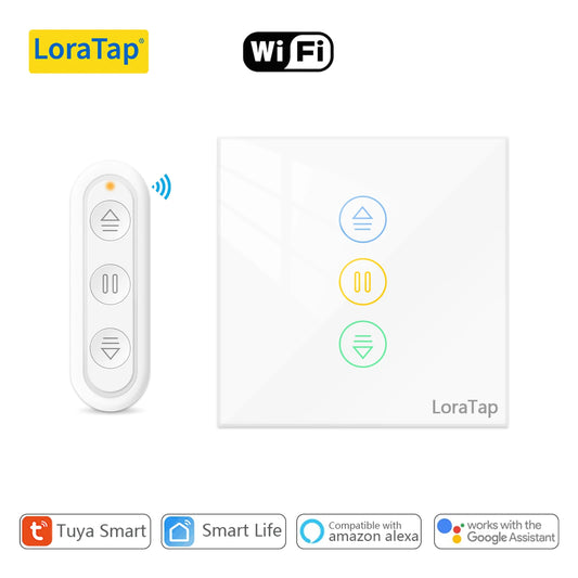 LoraTap Roller Shutter blinds Curtain Switch for Windows Motor Tuya Smart Life App Remote Control Percentage Google Home Alexa - Home Smart Direct