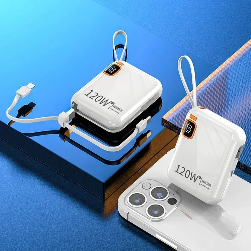 Power Bank with Detachable Cable and Fast Charging