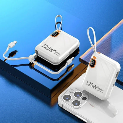 Power Bank with Detachable Cable and Fast Charging