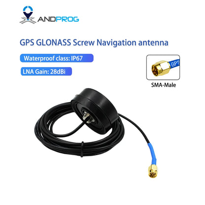 Waterproof Screw Mount GPS GNSS Antenna with SMA Fakra Connector