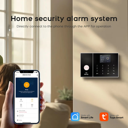 PGST WiFi 2G GSM Tuya Smart Life Home Alarm Security System Kit Alexa Automation Alarm Security Protection Door Motion Sensor - Home Smart Direct