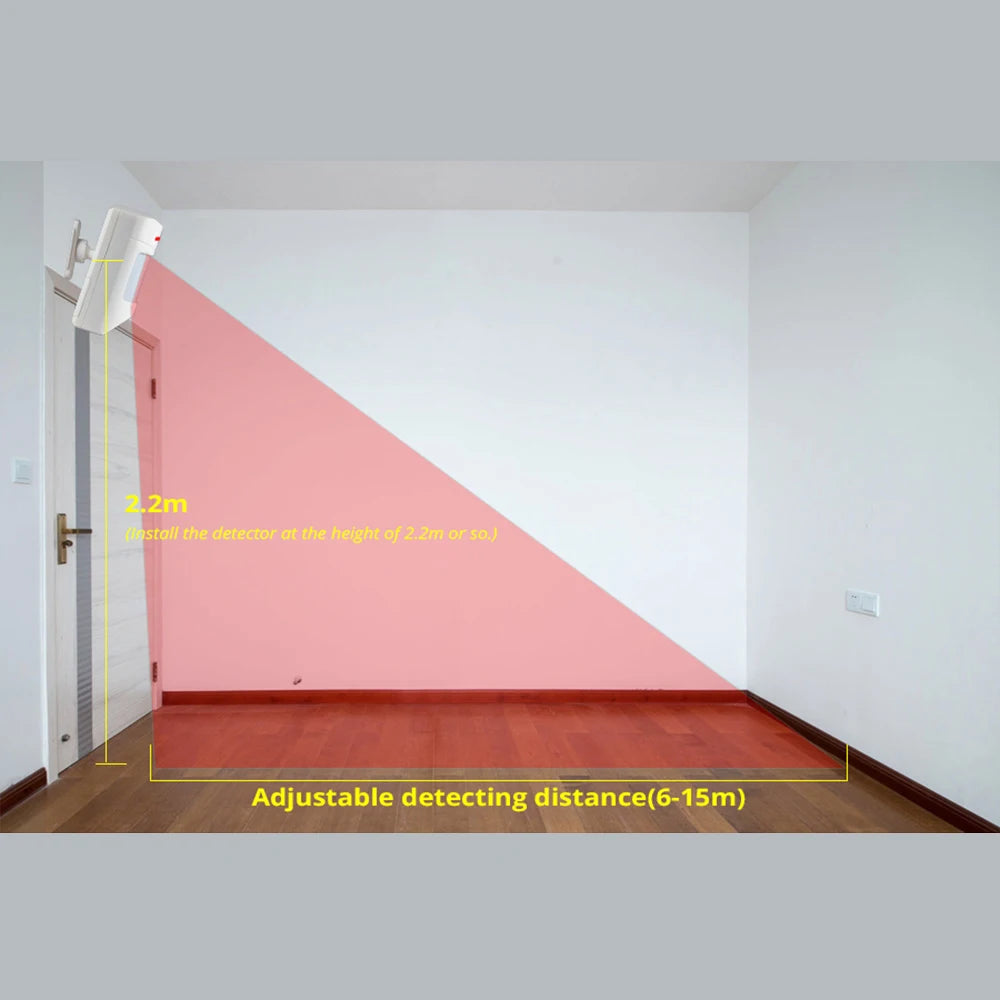 KERUI Wireless Anti-Pet Motion Sensor Alarm Infrared Detector PIR Sensor With Long Detect Distance For KERUI Alarm Systems - Home Smart Direct