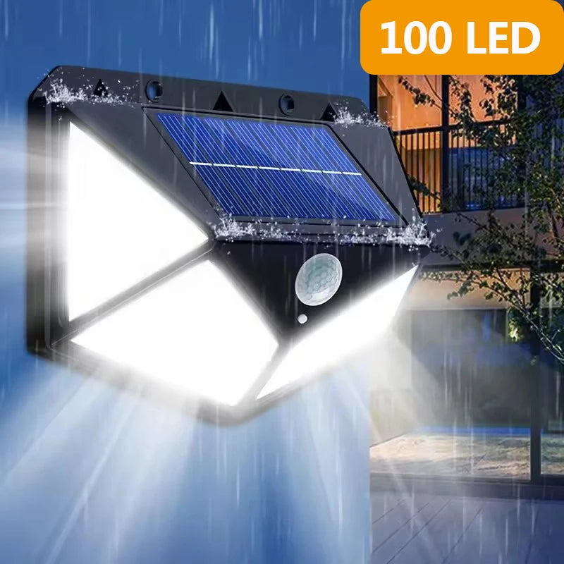 Solar Wall Light with Motion Sensor for Outdoor Security