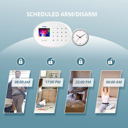 KERUI W204 4G and WIFI Alarm with Home Accessories Motion Sensor Wired Siren Security Alarms System for Home Control Kit - Home Smart Direct