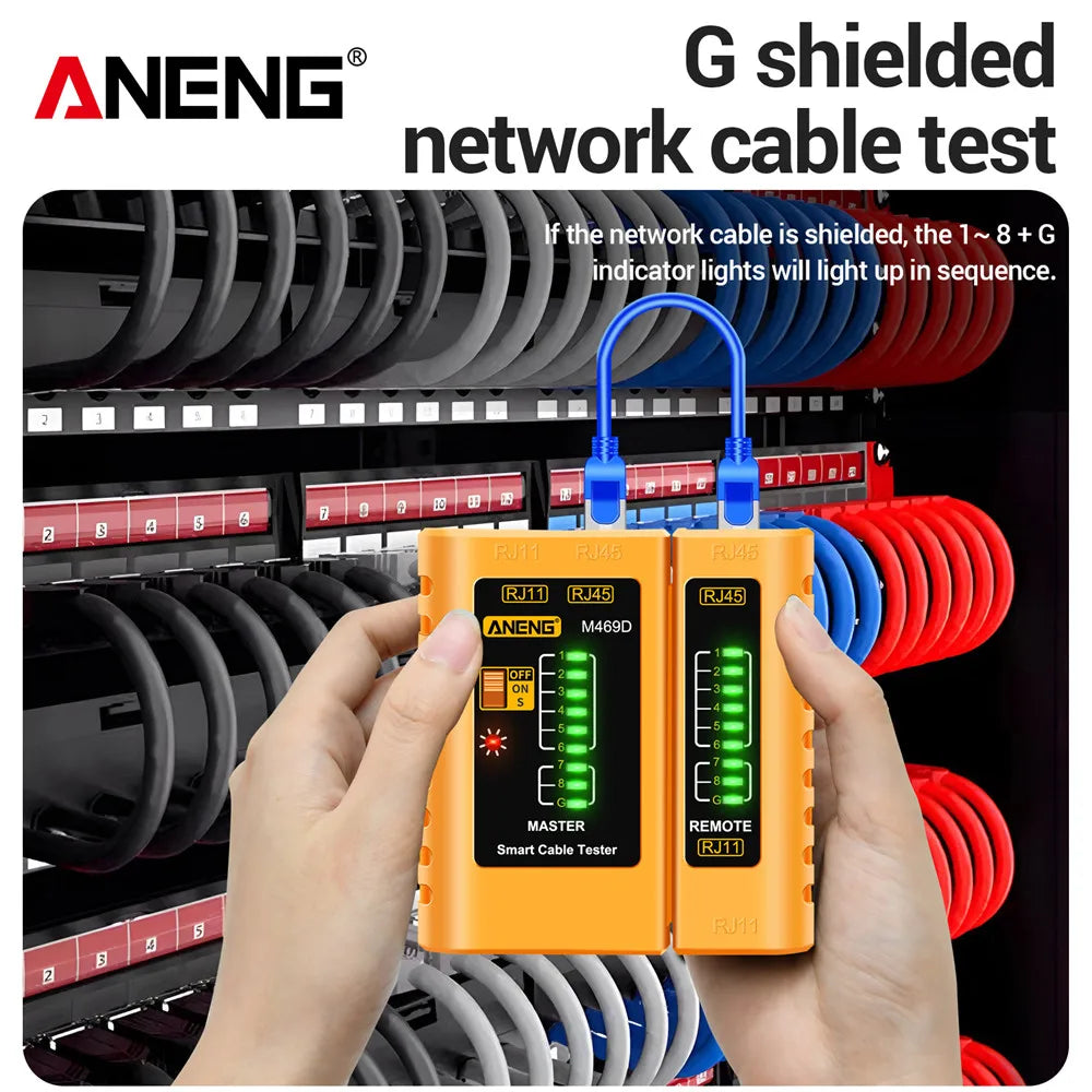 Advanced Lan Tester Rj45 Professional LAN Cable Tester RJ45 RJ11 RJ12 CAT5 UTP Networking Tool ...