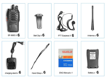 Long Range Walkie Talkie Set with Headsets for Outdoor Travel