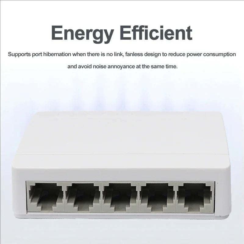 Five Port Gigabit Desktop Network Switch Plug and Play