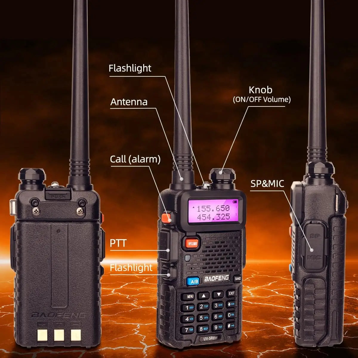 High Power Dual Band Walkie Talkie with Long Range Performance