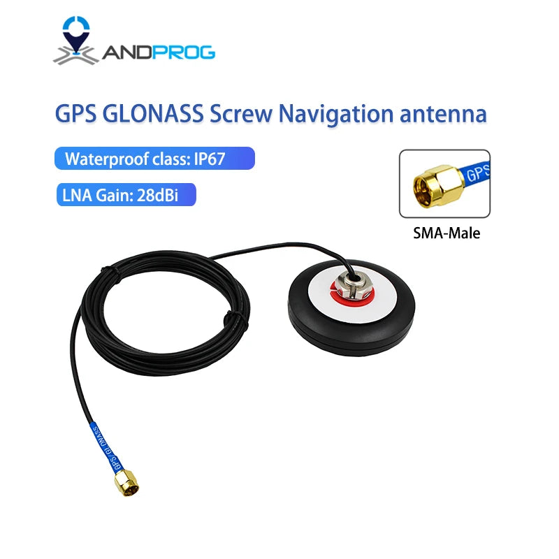 Mini GPS GLONASS Patch Antenna with IPX Connector