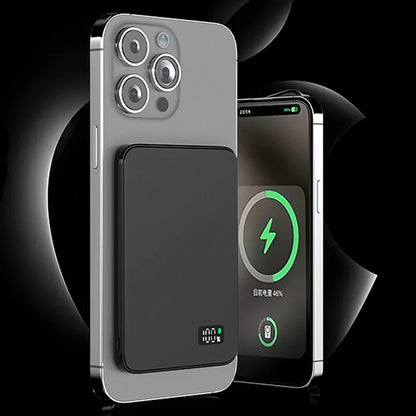 Slim Magnetic Wireless Power Bank with LED Display