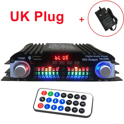 HiFi Audio Amplifier with Bluetooth Karaoke Player - Home Smart Direct