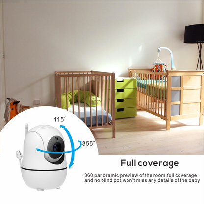 Video Baby Monitor with Large Screen Split Mode and Long Battery Life