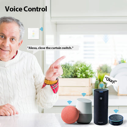 LoraTap 4th Generation WiFi Roller Shutter Curtain Switch for Electric Blind Google Home Alexa Smart Life App Remote Control - Home Smart Direct