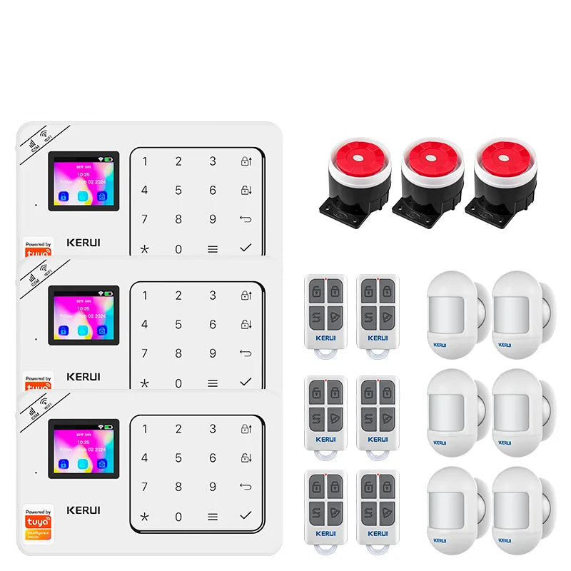 KERUI New W181 Anti-Theft Home Alarm Wireless WiFi GSM Tuya Smart Life App Alarm System for House Security Protection Alexa - Home Smart Direct
