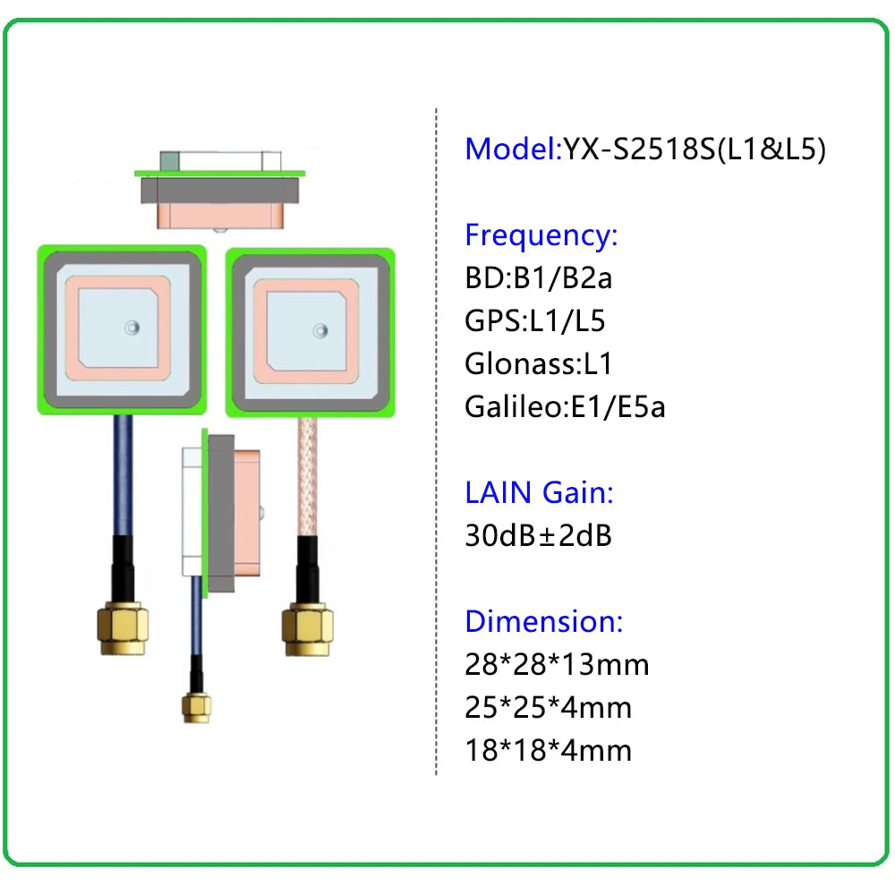 Ceramic GNSS Antenna for High Precision RTK Positioning