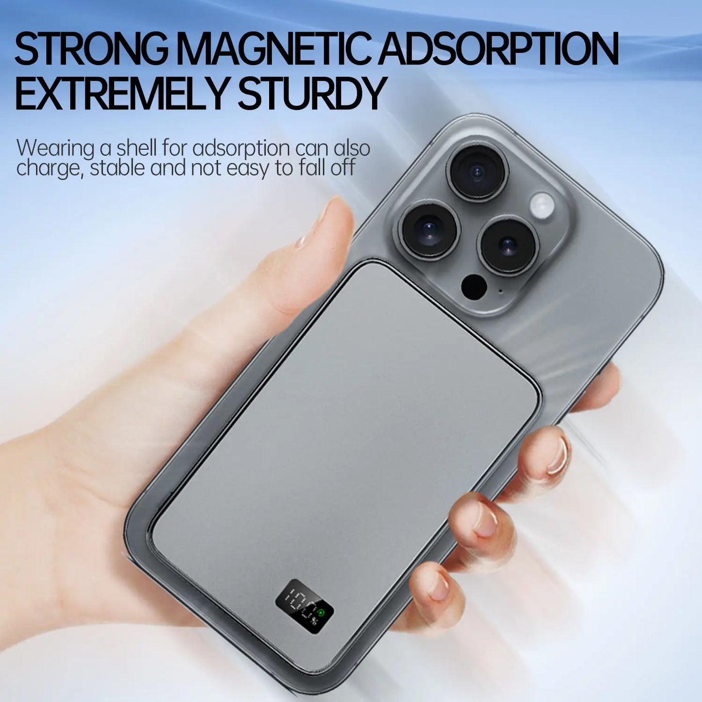 Ultra Thin Magnetic Wireless Power Bank Portable Charger