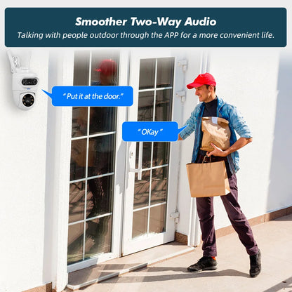 KERUI 10MP HD 5K Dual Lens Outdoor Camera Security PTZ IP Camera for Outside Tuya Smart Night Vision Waterproof Motion Detection - Home Smart Direct