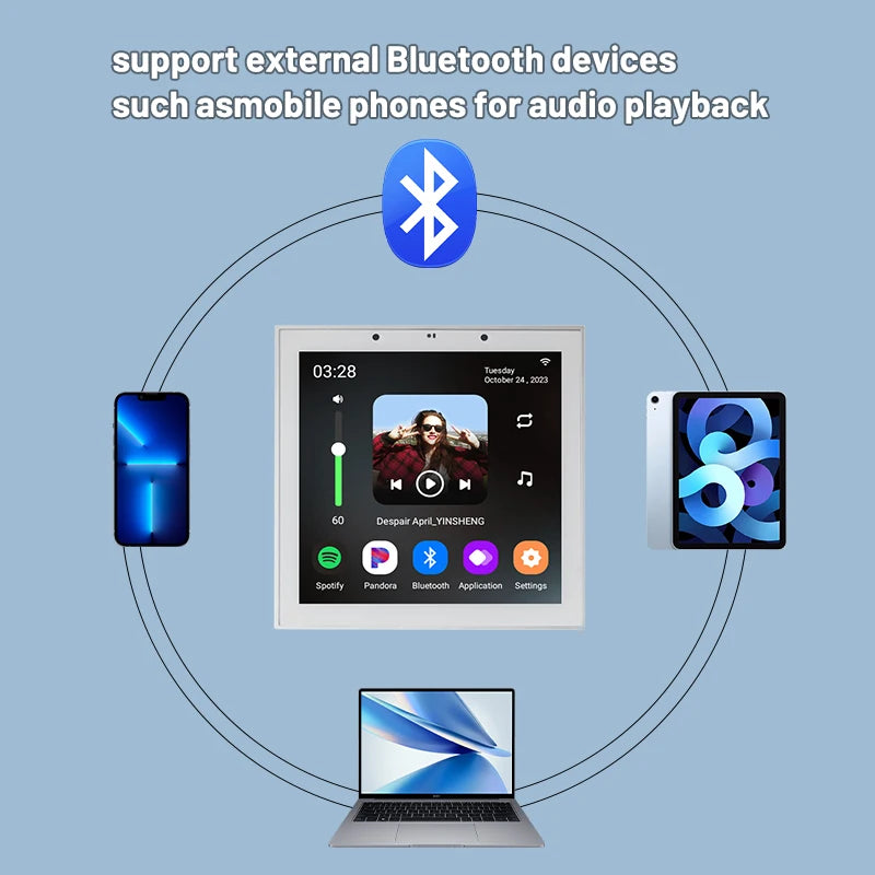 Tuya Smart Home Wall Amplifier with Bluetooth Music Player and Ceiling Speaker - Home Smart Direct