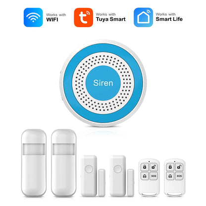 PGST WiFi Alexa Tuya Smart Life Home Alarm Security System Kit Home Automation Alarm Security Protection Door Motion Sensor - Home Smart Direct
