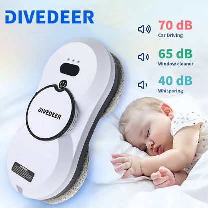 Electric Window Cleaning Robot with Strong Suction and Spray