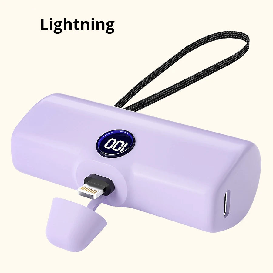 Compact Fast Charging Portable Power Bank with LED Display
