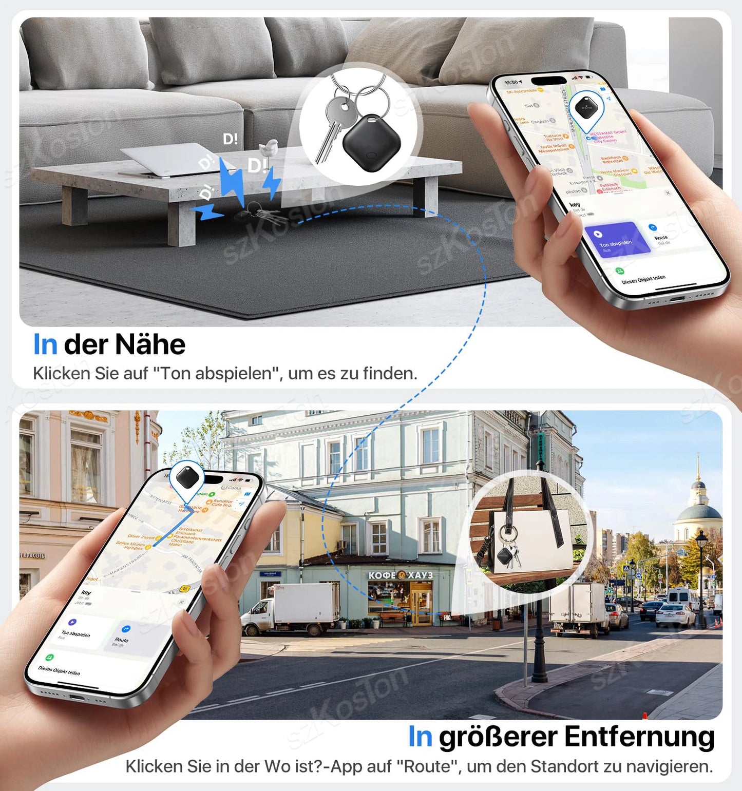 Mini GPS Tracker Compatible with iOS Smart Finder Locator