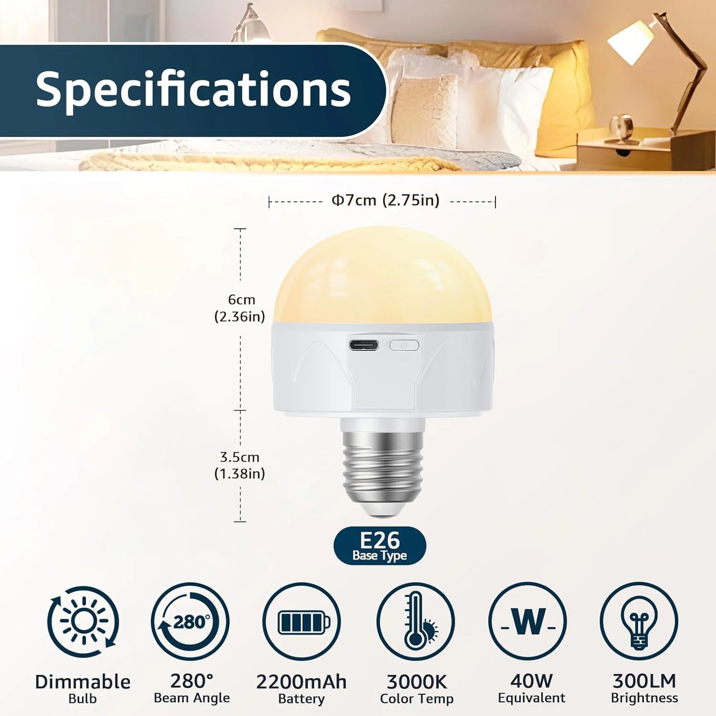 Magnetic Detachable Emergency LED Bulb with Remote RGB USB - Home Smart Direct