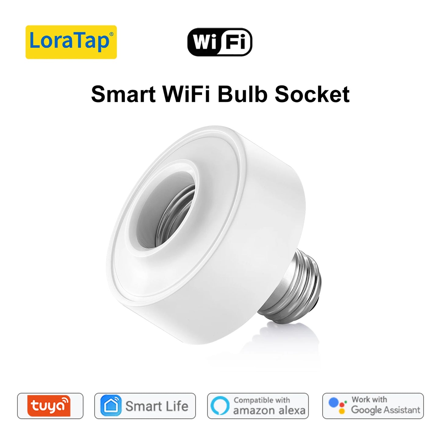 Smart WiFi Light Socket with Remote and Voice Control