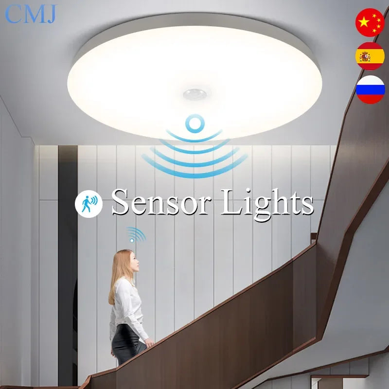 LED Motion Sensor Ceiling Light for Hallway Stairs and Walls - Home Smart Direct
