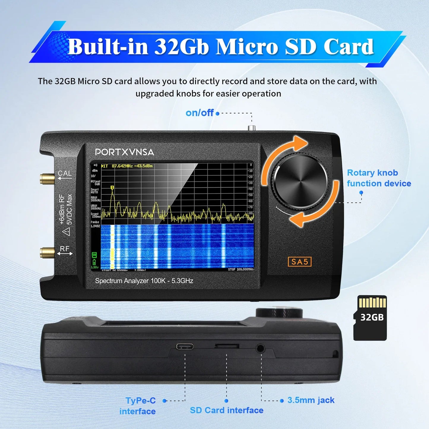 Multi Functional Spectrum Analyzer with Portable Design