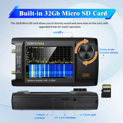Multi Functional Spectrum Analyzer with Portable Design