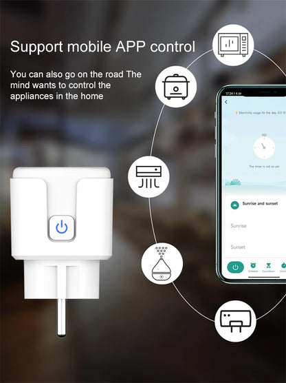Smart Plug WiFi Bluetooth with Power Monitor and Voice Control