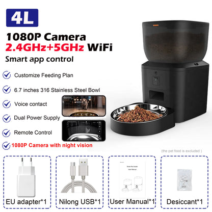 Automatic Cat Feeder with Camera and Voice Recorder