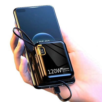 Power Bank with Detachable Cable and Fast Charging