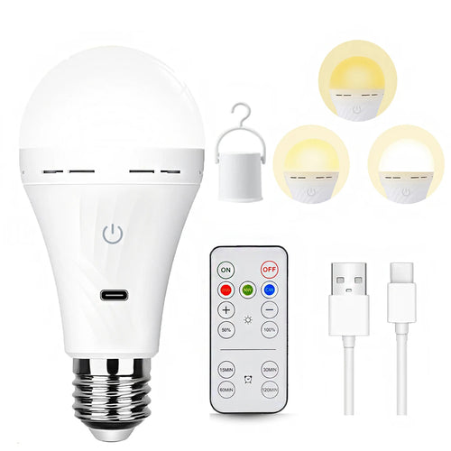 Cordless USB Rechargeable LED Bulb with Remote and Timer - Home Smart Direct