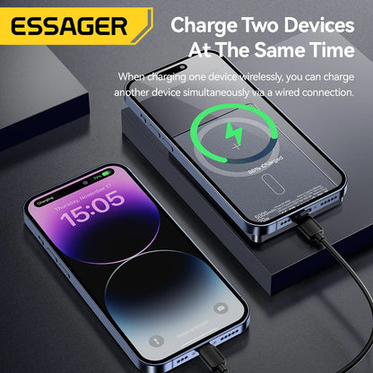 Slim Magnetic Wireless Power Bank Fast Charging Portable Charger