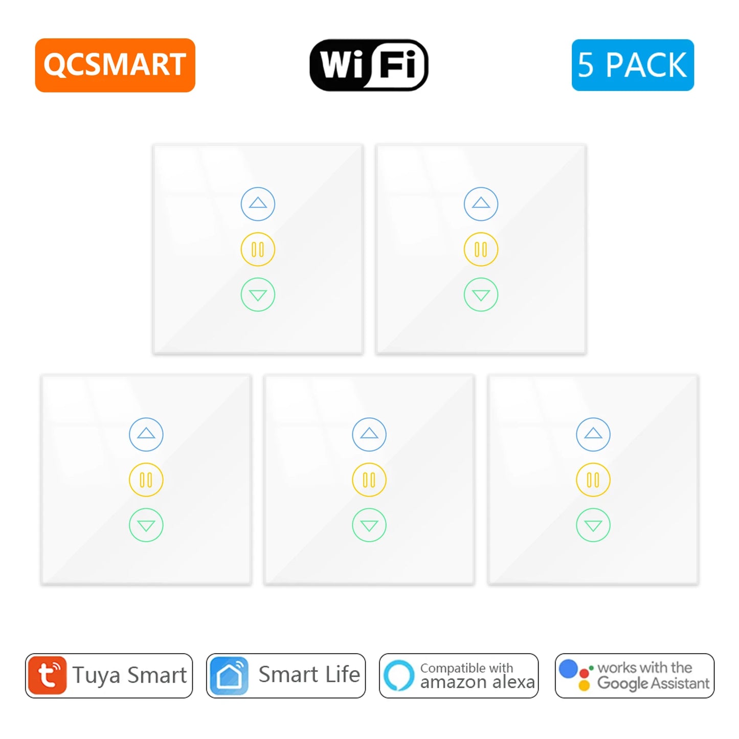 Smart Curtain Switch with Backlight and Percentage Control