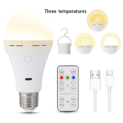 Cordless USB Rechargeable LED Bulb with Remote and Timer - Home Smart Direct