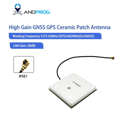 High Gain GNSS GPS Patch Antenna with IPX Connector