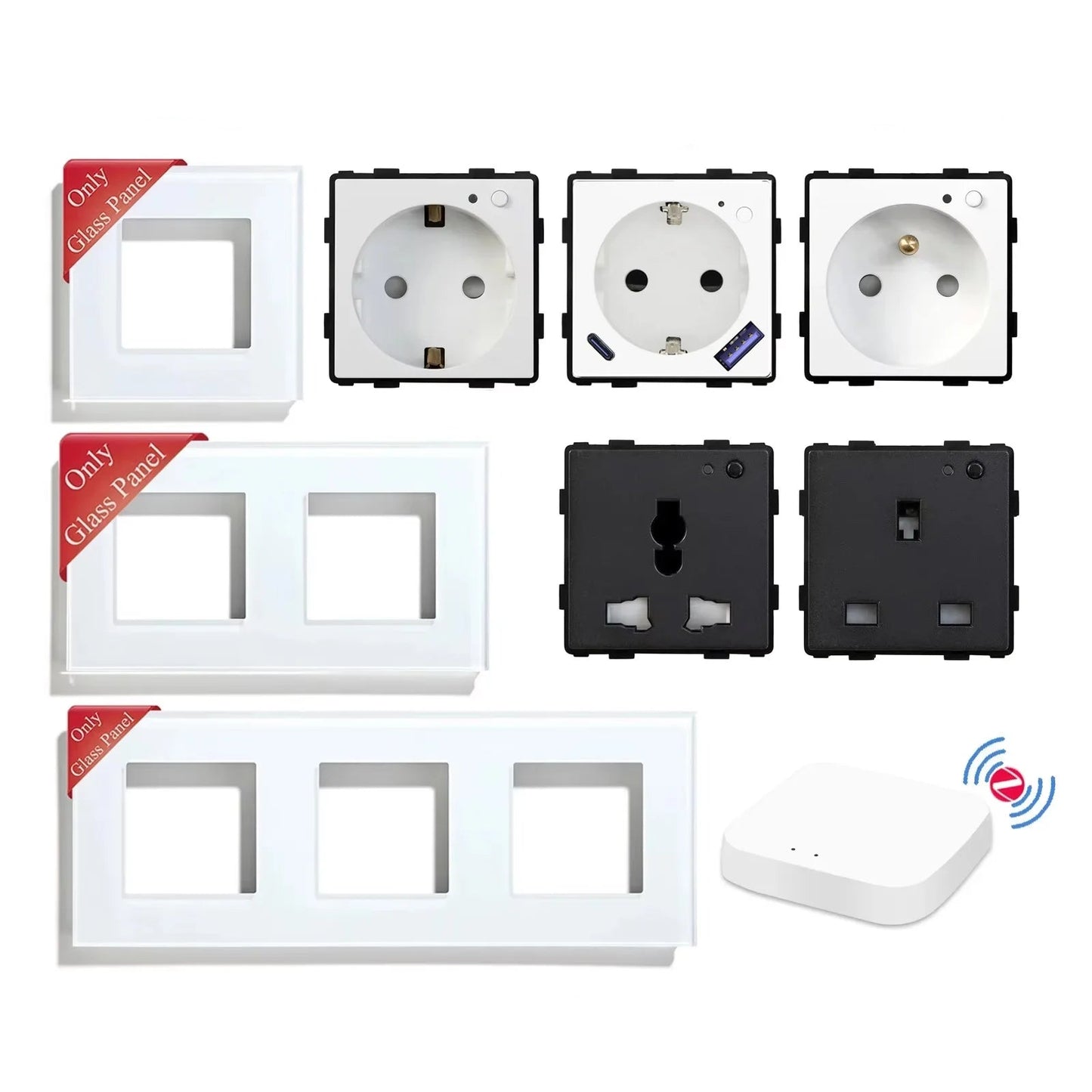 Smart Zigbee Wall Socket with Power Monitor and DIY Parts