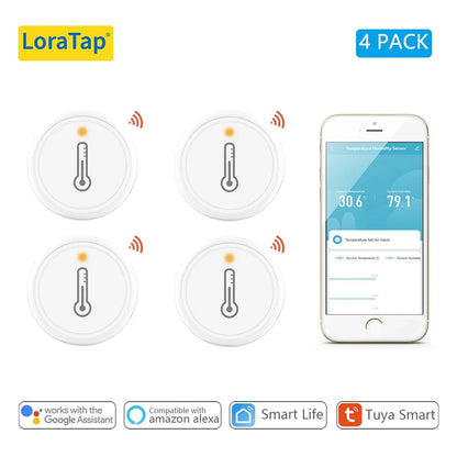 Tuya ZigBee 3.0 Wireless Temperature and Humidity Sensor Works with Home Assistant Smart Life DIY Google Alexa Echo Automation - Home Smart Direct