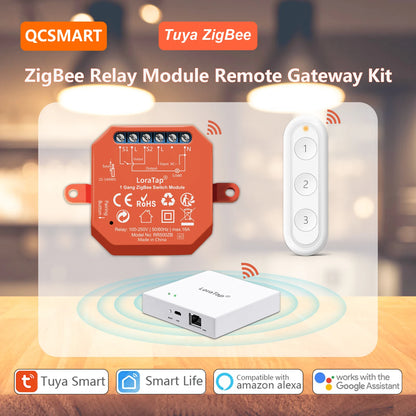 QCSMART The Light Switch 16A Relay Module Remote Control ZigBee Smart Solution Tuya Smart Life App Google Assistant Alexa DIY - Home Smart Direct
