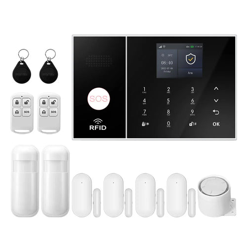 PGST WiFi 2G GSM Tuya Smart Life Home Alarm Security System Kit Alexa Automation Alarm Security Protection Door Motion Sensor - Home Smart Direct