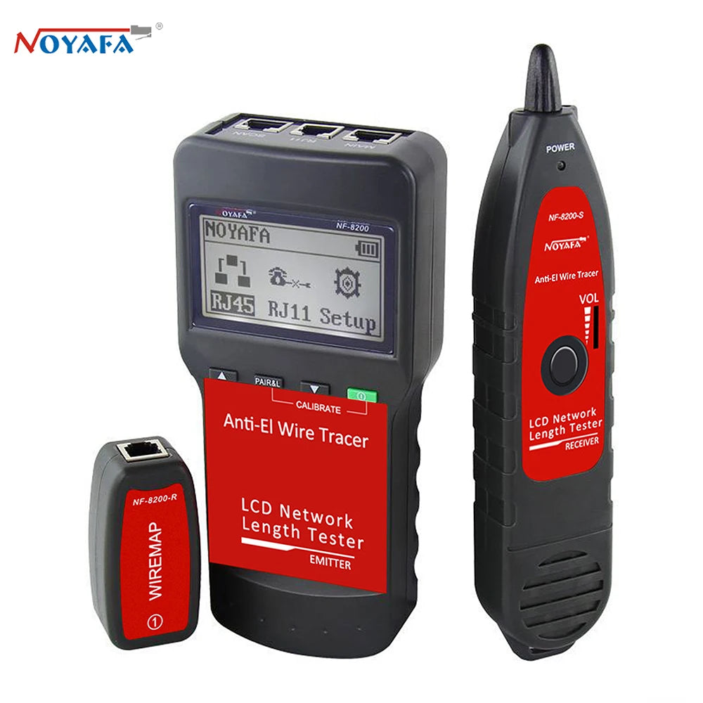 LCD Network Cable Tester with Continuity Check and Wire Locator