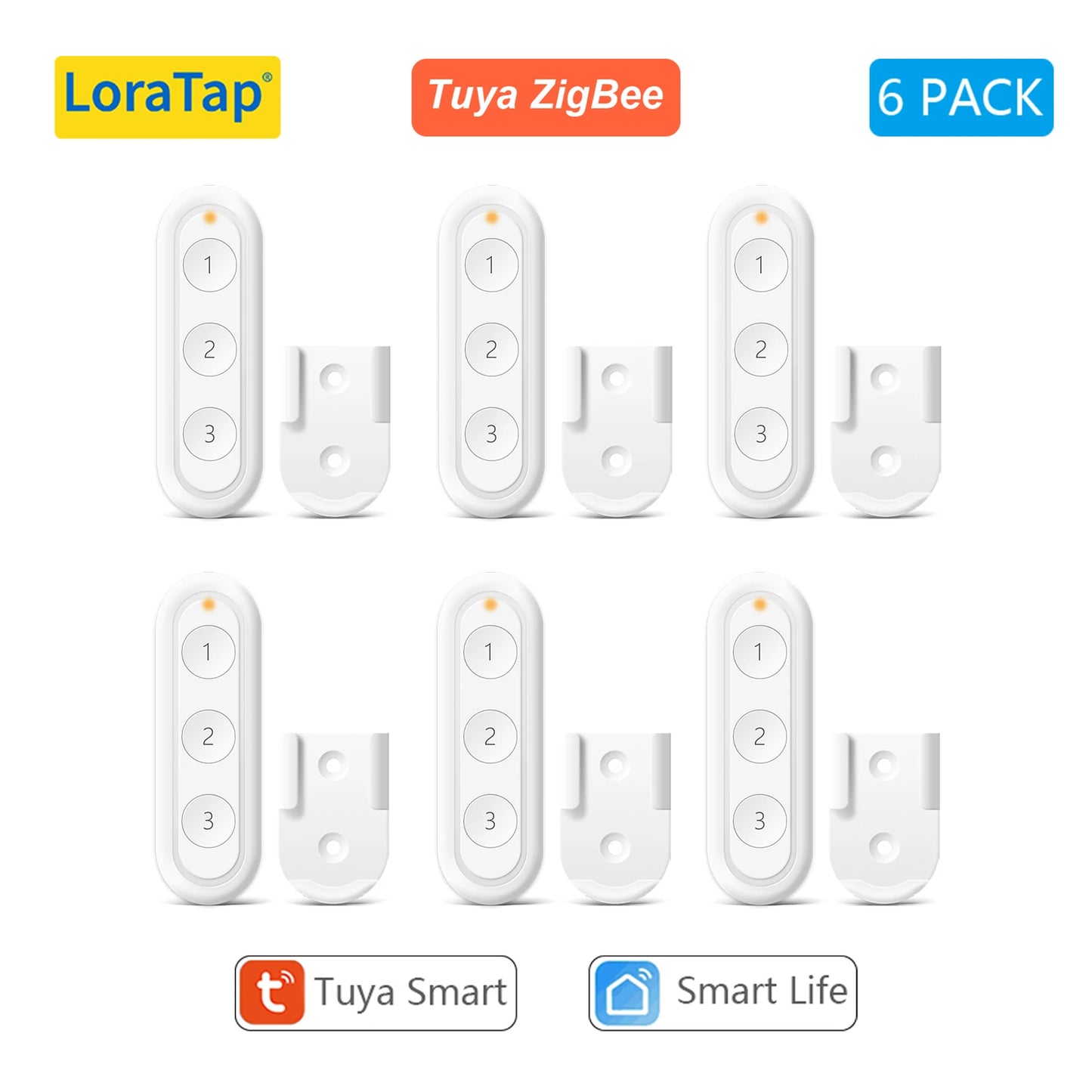LoraTap Tuya Smart Life Wireless Scene Switch 3 Gang Remote Intelligent Device Linkage Control Home Assistant Support - Home Smart Direct