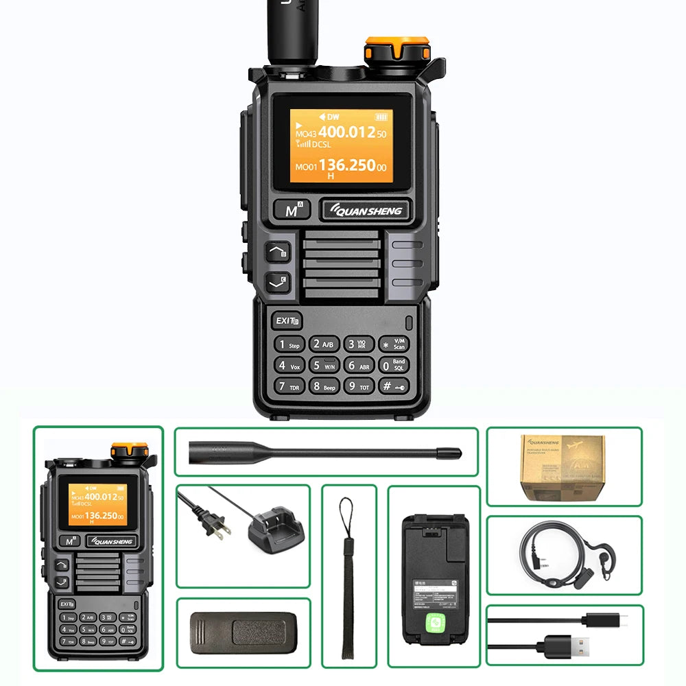 Upgraded Air Band Radio with Dual Band and Type C Charging